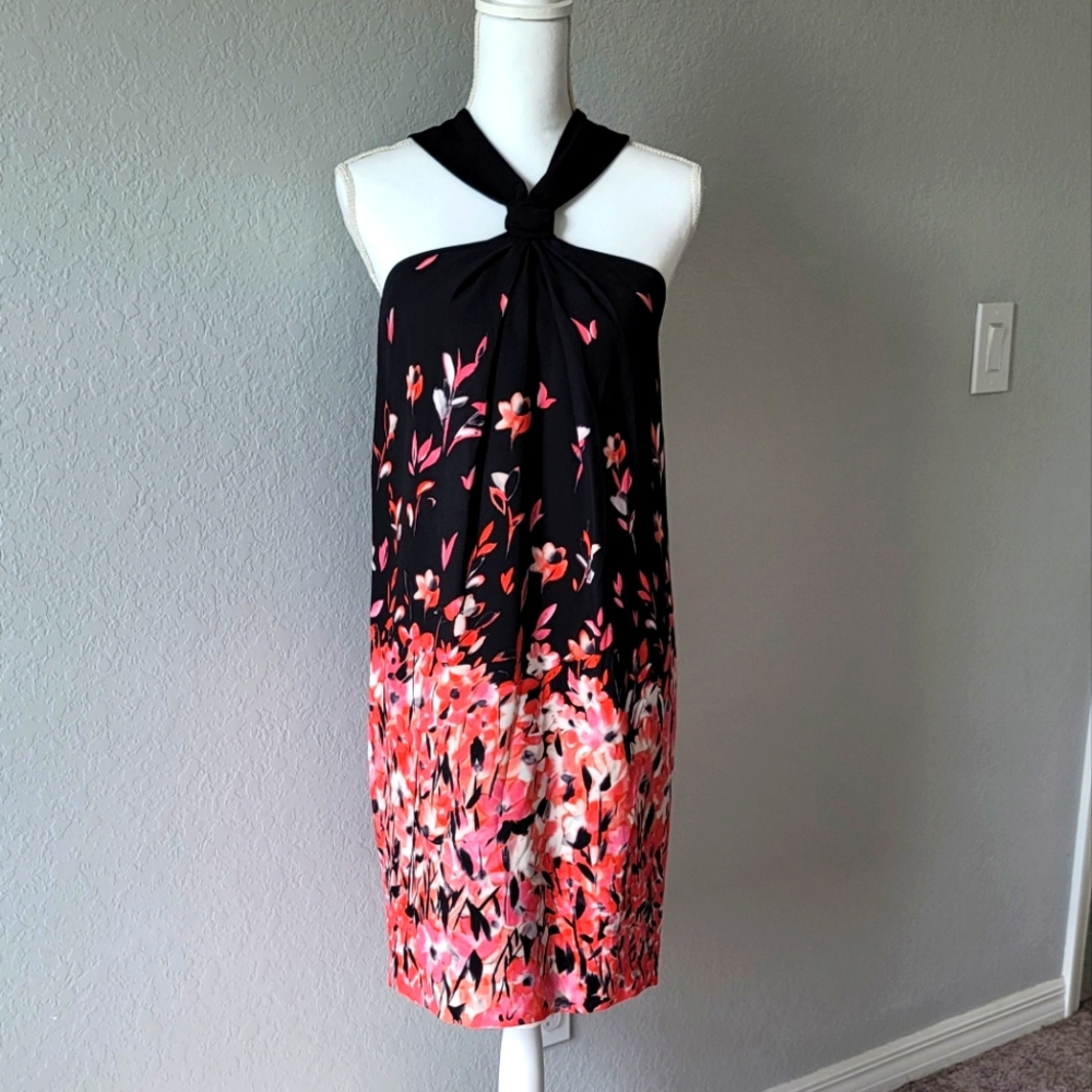 St John Knits Silk Halter Dress